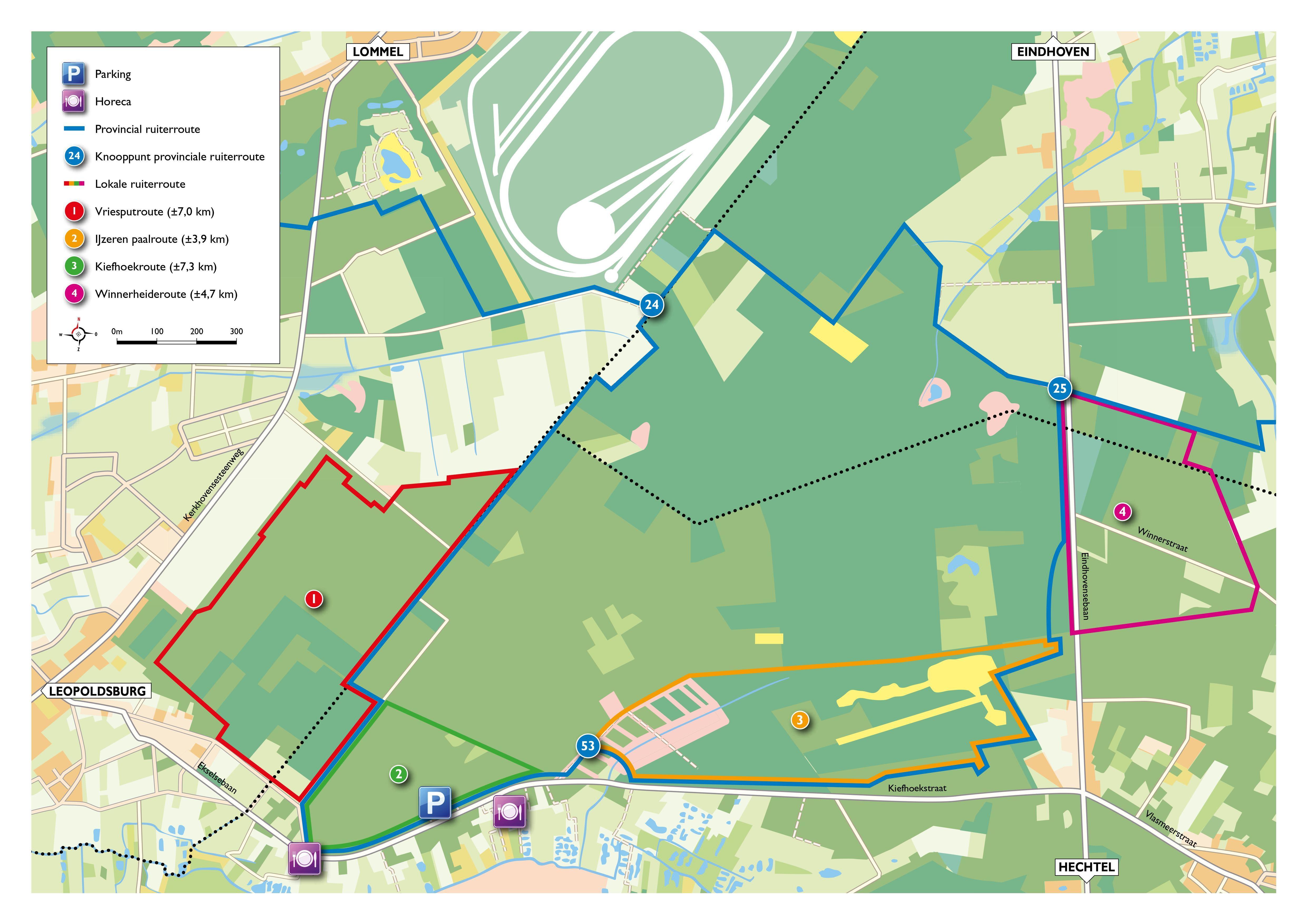 Plan ruiterroutes Pijnven