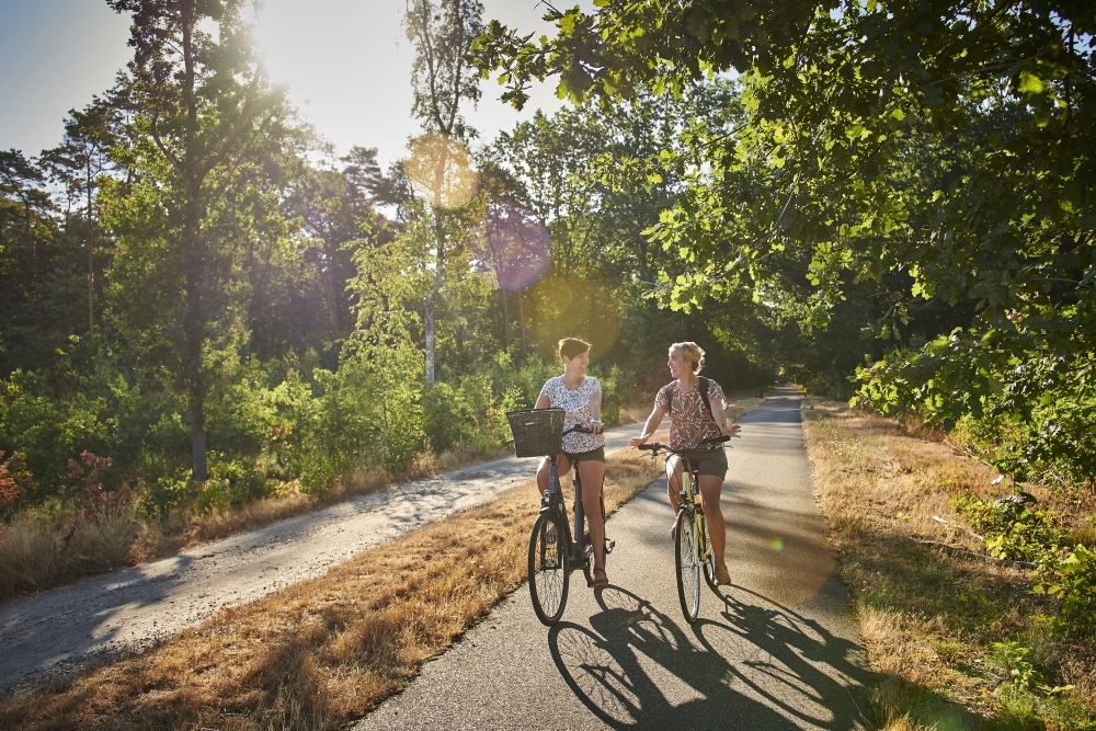 Fietsende dames