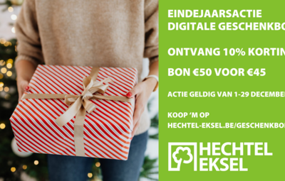 Eindejaarsactie digitale geschenkbon: ontvang 10% korting