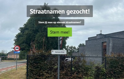 Nieuw online participatieproject: jij beslist mee over onze nieuwe straatnamen